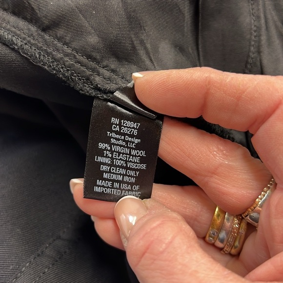 Nili Lotan NWOT Aida Wool Blend Drop Crotch Trouser in Black Size Large - Picture 12 of 13